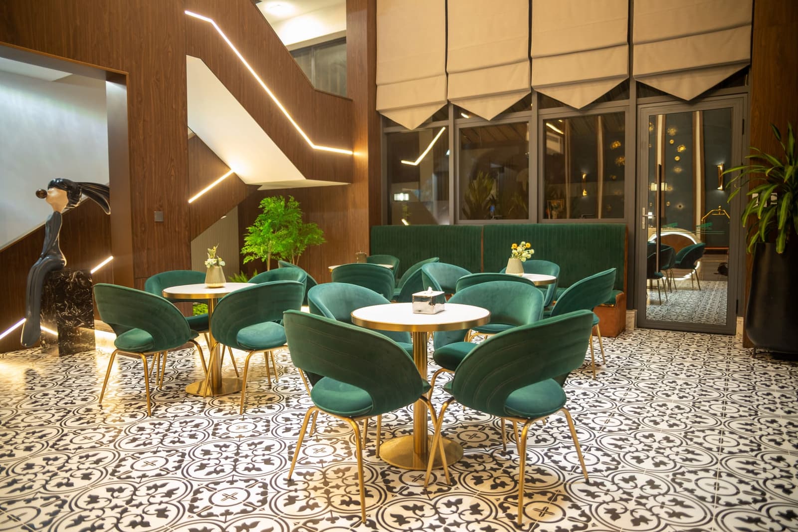 Lobby seating at ESP Hotel, Labone, Accra
